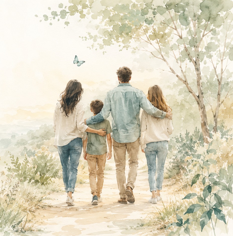 A family supported together at Discovery Family Therapy
