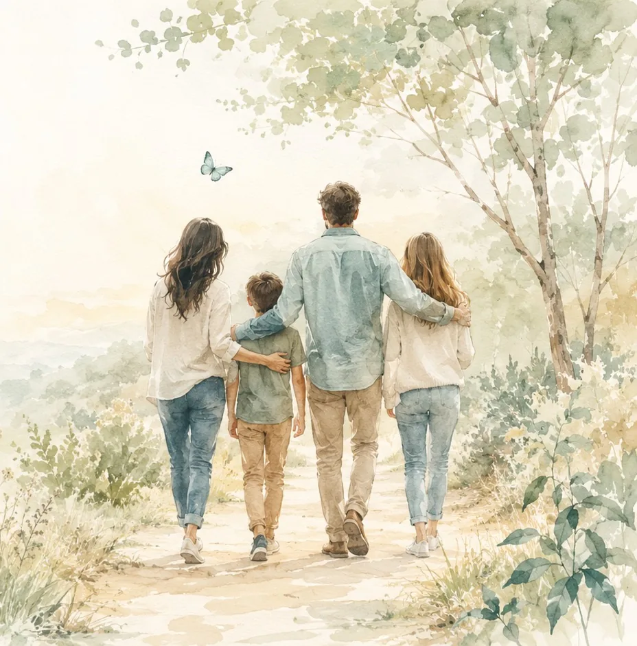 A family supported together at Discovery Family Therapy